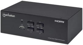 monitoriaus laidas - MANHATTAN KVM Switch HDMI/USB 4x1 Dual-Monitor Video 4K 30Hz - 2 nuotrauka