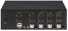 monitoriaus laidas - MANHATTAN KVM Switch HDMI/USB 4x1 Dual-Monitor Video 4K 30Hz - 6 nuotrauka