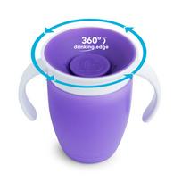 munchkin puodelis melynas - Munchkin neišsiliejanti gertuvė Miracle 360, 207ml, mėlyna - 4 nuotrauka
