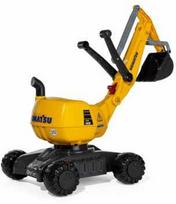 vaikams ekskavatorius - Traktorius Rolly Toys Komatsu Digger, geltonas - 4 nuotrauka