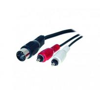 Conecto DIN 5-pol - 2 x RCA 1,5m