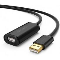 usb prailginimo kabelis 0.5m - Ugreen US121 extension cable USB 2.0 5m Black - 1 nuotrauka