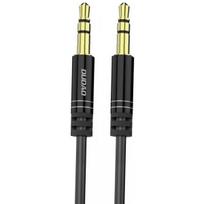 Dudao L12 long extensible AUX mini jack 3.5mm cable spring 1,7m Black