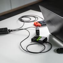usb c fast charge - Green Cell USB-C LED backlight 2m Black - 2 nuotrauka