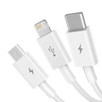 1 43 - Baseus Superior Cable USB to Lightning+micro USB+USB Type 3,5A 1,5m White - 2 nuotrauka