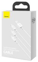 1 43 - Baseus Superior Cable USB to Lightning+micro USB+USB Type 3,5A 1,5m White - 8 nuotrauka