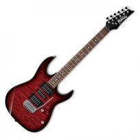 Elektrinė gitara Ibanez GRX70QATRB, juoda/raudona
