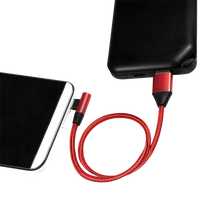 usb laidas 90 - Logilink USB To Micro USB 90° Angled Cable Red 0.3m - 3 nuotrauka