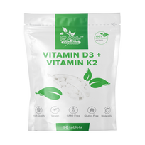 vitaminas d 4000 -  RAW POWDERS VITAMINAS D3 + VITAMINAS K2, 90 tablečių - 1 nuotrauka