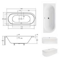 senukai akrilines vonios - Besco Avita Right 180, 1800 mm x 800 mm x 420 mm, asimetrinė - 4 nuotrauka