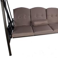 lauko supynes - Lauko sūpynės Home4you Franco, rudos, 112 cm x 200 cm x 178 cm - 5 nuotrauka