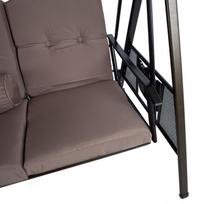 lauko supynes - Lauko sūpynės Home4you Franco, rudos, 112 cm x 200 cm x 178 cm - 6 nuotrauka