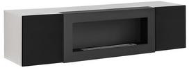 sekcija su biozidiniu - ASM Fly N2 Living Room Wall Unit Set Black/White - 3 nuotrauka