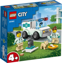 lego greitoji - LEGO City Gyvūnėlių greitosios pagalbos automobilis 60382 - 2 nuotrauka