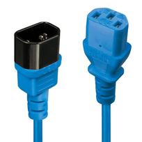 laida c14 - CABLE POWER IEC EXTENSION 2M/BLUE 30472 LINDY - 1 nuotrauka