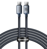 BASEUS Crystal Shine Series, USB-C, 2 m, juoda