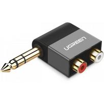 Ugreen 40846 AV147 6.35 Jack Male to 2 Female RCA Adapter Black