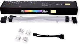 lian li strimer - Kabelis Lian Li trimer Plus V2 8-Pin RGB VGA, balta, 0.3 m - 4 nuotrauka