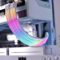 lian li strimer - Kabelis Lian Li trimer Plus V2 8-Pin RGB VGA, balta, 0.3 m - 9 nuotrauka