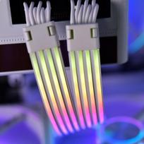lian li strimer - Kabelis Lian Li trimer Plus V2 8-Pin RGB VGA, balta, 0.3 m - 10 nuotrauka
