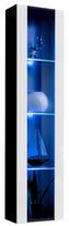 sekcija su biozidiniu - ASM Fly M2 Living Room Wall Unit Set Black/White - 2 nuotrauka