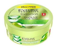 Eveline Extra Soft Bio Olive Aloe Face And Body Cream drėkinantis veido ir kūno kremas - 175 ml.