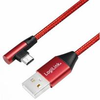 usb c angled - Logilink CU0146 angled cable USB-C 1m Red - 1 nuotrauka