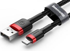 lightning to usb a cable - Baseus CALKLF-B19 Cafule USB to Lightning 2.4A, 1m Black - 4 nuotrauka
