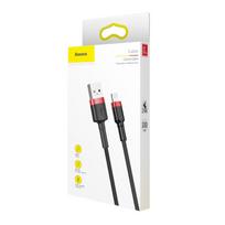 lightning to usb a cable - Baseus CALKLF-B19 Cafule USB to Lightning 2.4A, 1m Black - 8 nuotrauka