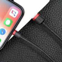 lightning to usb a cable - Baseus CALKLF-B19 Cafule USB to Lightning 2.4A, 1m Black - 10 nuotrauka