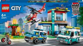 lego city - LEGO City Skubiosios pagalbos transporto priemonių būstinė 60371 - 1 nuotrauka