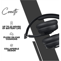 ausiniu laidas - Skullcandy Wireless Headphones Cassette (Juodos) - 4 nuotrauka