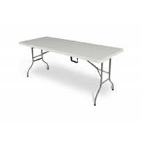 sulankstomas stalas 180x74 - Sulankstomas stalas, 180x74 cm, baltas - 8 nuotrauka