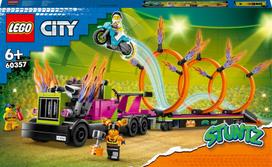 lego city sunkvezimis - LEGO CITY Kaskadinis sunkvežimis ir ugnies žiedo iššūkis 60357  - 1 nuotrauka