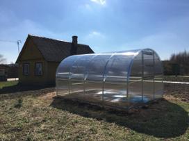senukai.lt polikarbonatas - Šiltnamis BALTIC LT 12 metrų ilgio 36 m2 (3x12 m) su 4 mm polikarbonato danga - 6 nuotrauka