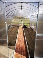 polikarbonatas 6 mm - Arkinis šiltnamis KLASIKA TUBE 12 m2 (3x4 m) su 6 mm polikarbonato danga - 3 nuotrauka