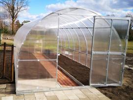 polikarbonatas 6 mm - Arkinis šiltnamis KLASIKA TUBE 12 m2 (3x4 m) su 6 mm polikarbonato danga - 21 nuotrauka