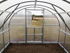 polikarbonatas 6 mm - Arkinis šiltnamis KLASIKA 18 m2 (3x6 m) su 6 mm. polikarbonato danga - 16 nuotrauka