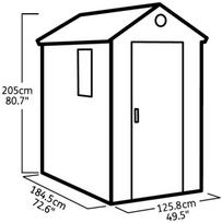 keter nameliai - Sodo namelis Keter, 1258 mm - 4 nuotrauka