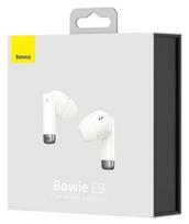 baseus ausines belaides - Baseus Bowie E9 TWS (White) - 8 nuotrauka