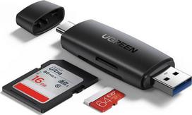 ugreen - UGREEN CM304 USB + USB-C Adapteris Card Reader SD + Micro SD (juodas) - 2 nuotrauka