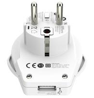 5v usb laidas - Travel adapter Skross Europa + USB 1.500266 - 2 nuotrauka
