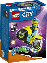 lego motociklas - LEGO City Kibernetinis kaskadinis motociklas 60358 - 2 nuotrauka