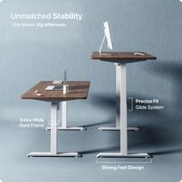 stalas 120 x 60 - Desktronic HOME ONE, baltas/riešuto - 3 nuotrauka