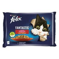 FELIX Fantastic su mėsa ir padažu 4x85g