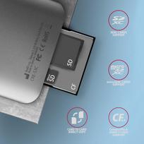 sd card usb c reader - Aluminum high-speed USB-C 3.2 Gen 1 memory card reader. 3 slots, UHS-II. - 2 nuotrauka