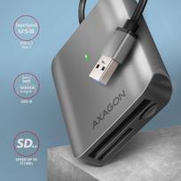 uhs ii - Axagon Aluminum high-speed USB-A 3.2 Gen 1 memory card reader. 3 slots, UHS-II. - 2 nuotrauka