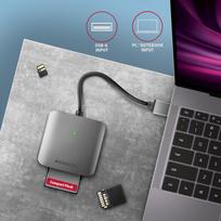 uhs ii - Axagon Aluminum high-speed USB-A 3.2 Gen 1 memory card reader. 3 slots, UHS-II. - 3 nuotrauka