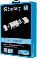 card reader - Sandberg USB-C USB MicroUSB (136-28) - 2 nuotrauka