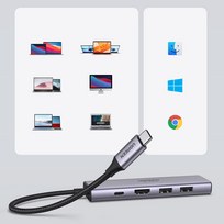 ugreen hdmi usb c hub - HUB USB Ugreen 1x SD 1x USB-C 1x TF + 2x USB-A 3.2 Gen1 (60384) - 9 nuotrauka